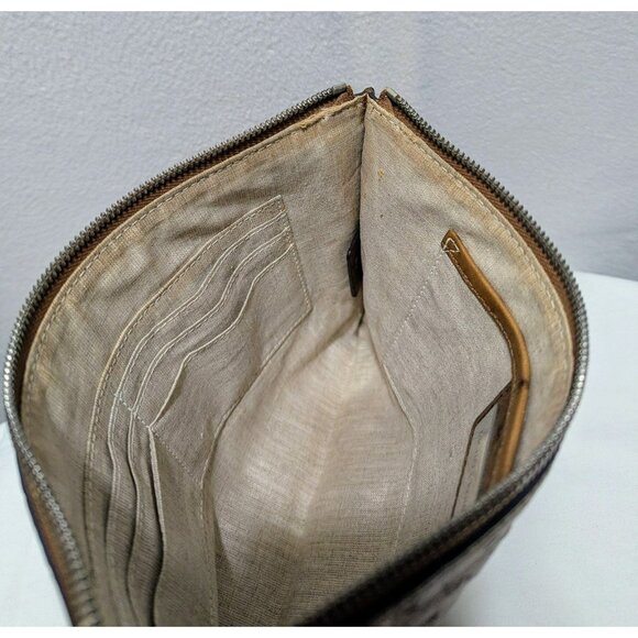 FINAL PRICE DROP Michael Kors Harlow Ostrich Emboss Leather Clutch Wristlet - Picture 10 of 12